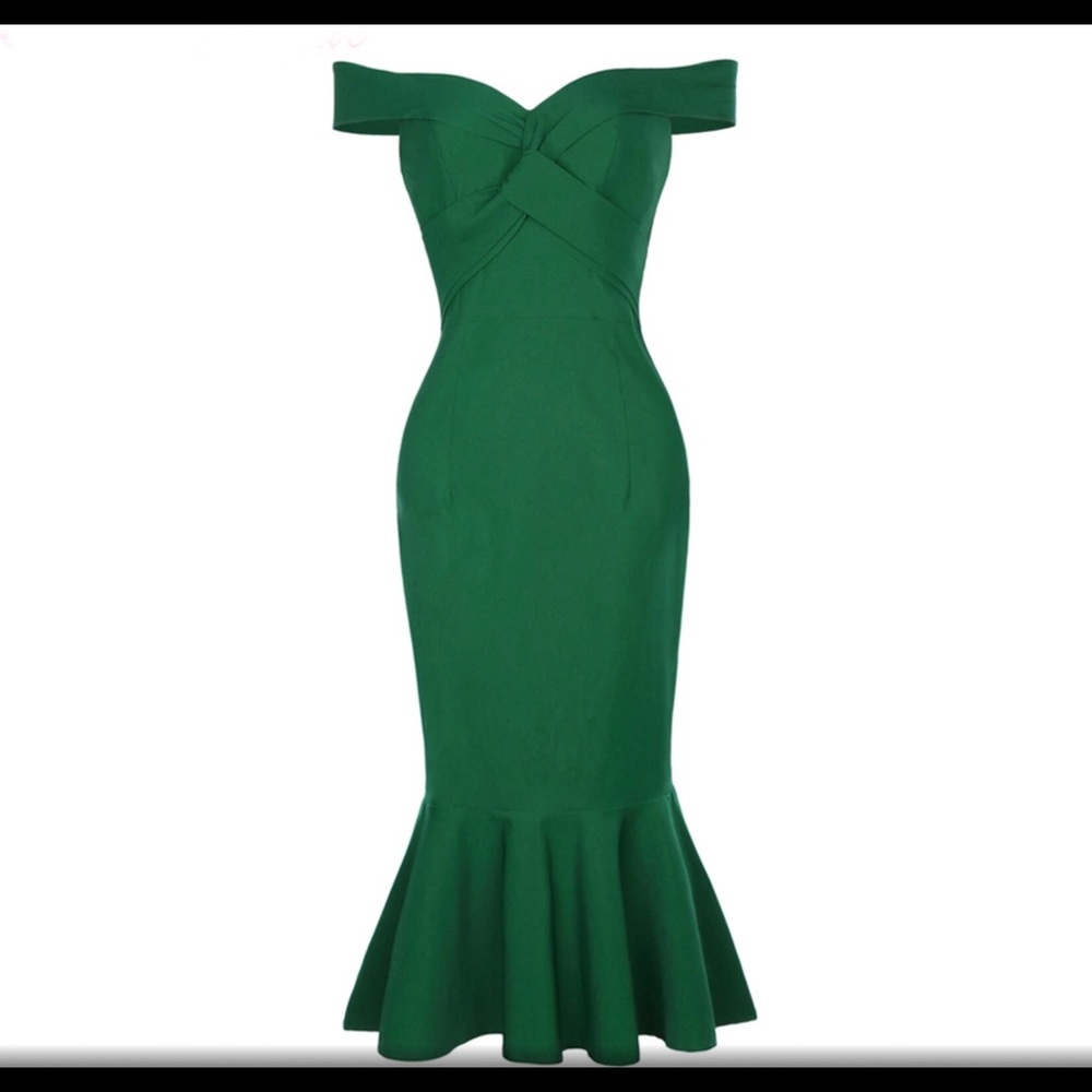 Light emerald green dress